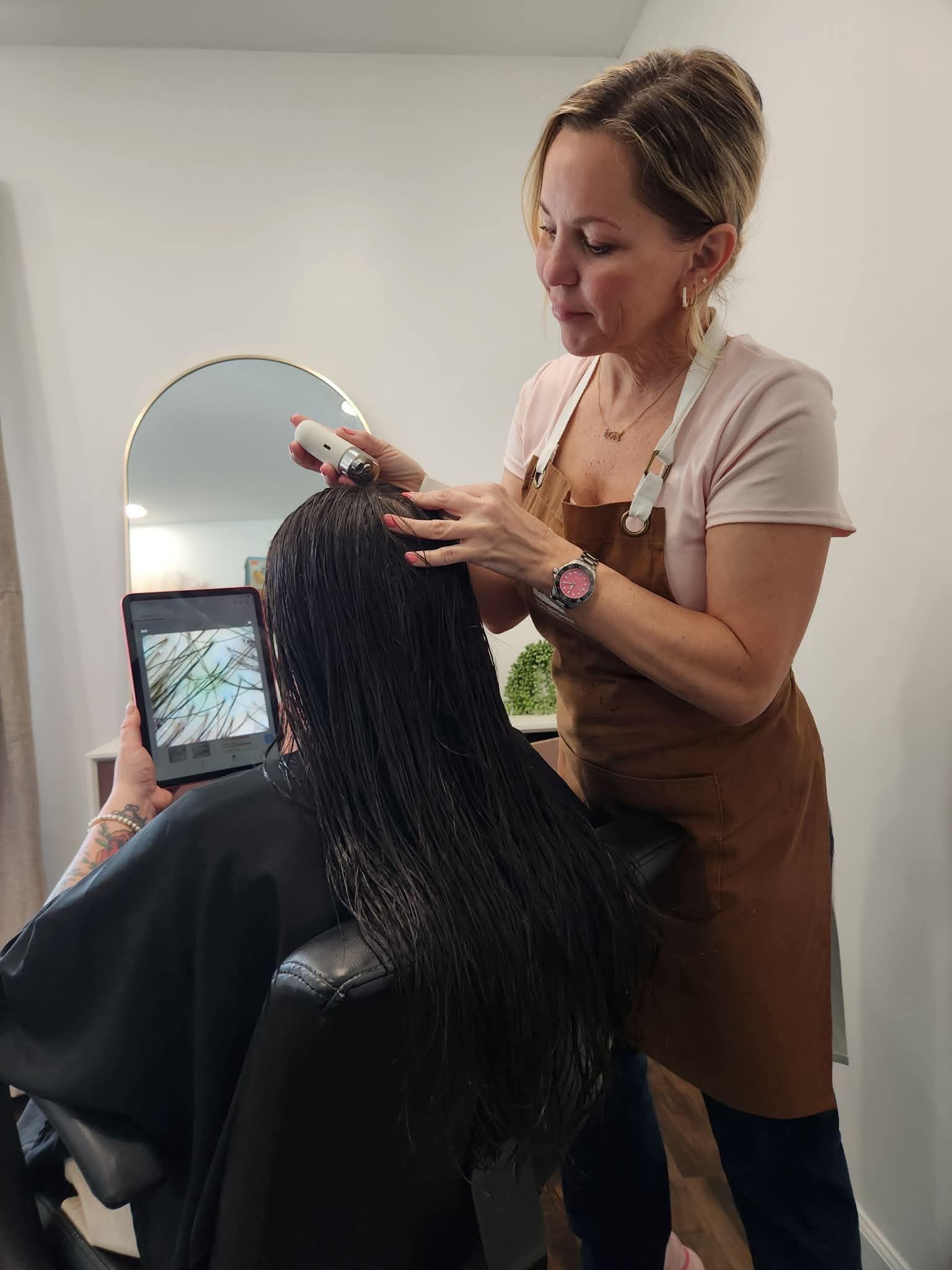 A scalp assessment with Tanya at the studio